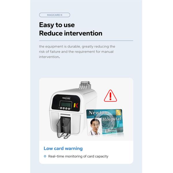 Kiosk Magicard ID Card Printer White K ID Card Printing Machine