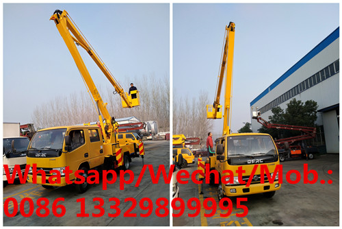 Customized good price dongfeng double-cab 14m truck mounted aerial platform for sale, high altitude operation vehicle