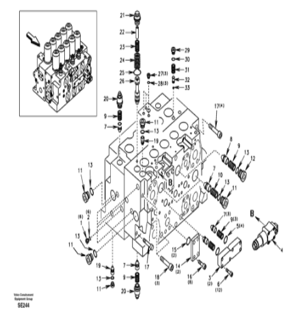 SA1142-05712 VOE14557520 EC360 EC360B Main Control Valve For Vo-lvo Excavator Hydraulic Parts