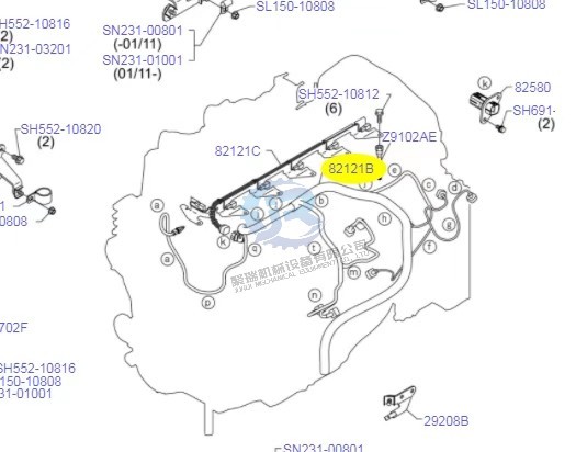 VH8212E1N10 Excavator Wiring Harness Sk480-8 Heavy Equipment Spare Parts