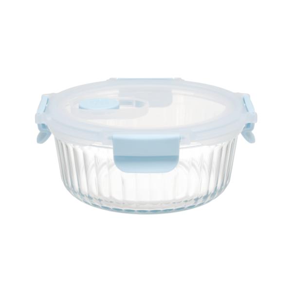 Stain Resistant Borosilicate Glass Food Container with Vented Cool Lock PP Lid and Temperature Resistance (-40℃-560℃)