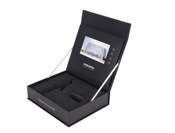 OEM design LCD display video box custom print LCD video gift box with auto play