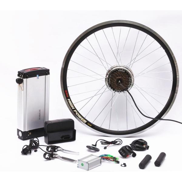 26 Inch Electric Bike Conversion Kit Gearless Hub Motor Front Wheel With Battery