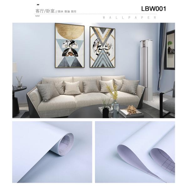 Anti-Static Function Solid Color Vinyl Wallpaper for Easy DIY Installation and Home Decoration