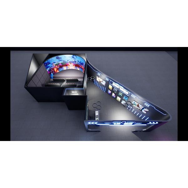 High Brightness 6800 ANSI Lumens Curved Screen Cinema with 2.0 Channel Surround Sound and Modular Design for Theme Parks