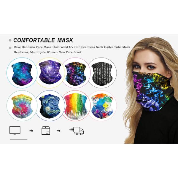 Gaiter Neck Face Scarf Headwear Camo Print Bandana