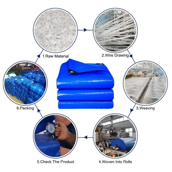 Industrial PE Tarpaulin Cover Polyethylene Tarp Material With UV Protect