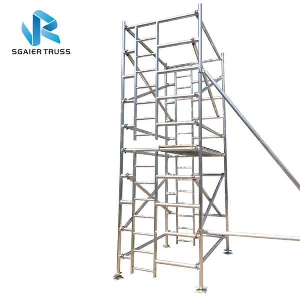 Quality 8m Height Folding Scaffold Ladder , Lightweight Aluminum Scaffold Platform for sale