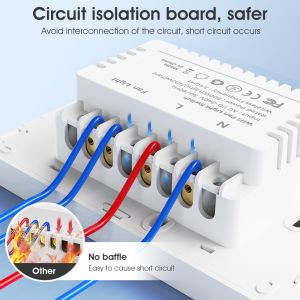 Tuya WiFi Fan Light Switch Type C with Timer and Voice Control, Compatible with