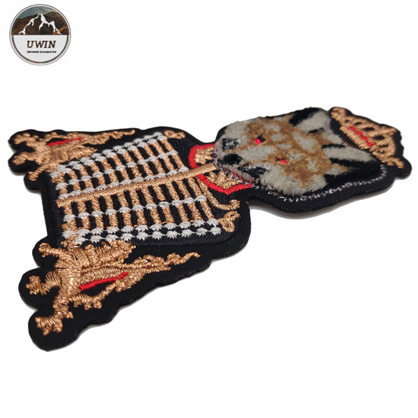 Military Uniform Fox 3D Embroidery Patches One Side Design Any Color Available