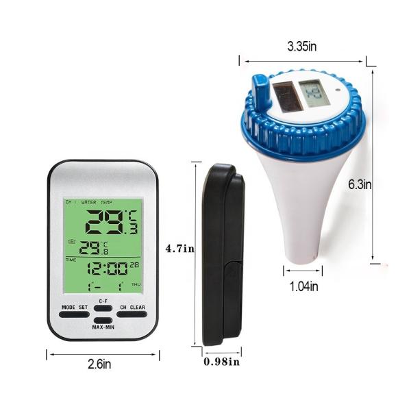 Quality Portable Solar Pool Thermometer With Data Logger Outdoor Temperature Range -40 To 60 °C for sale