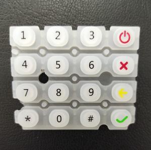 Transparent Silicone Rubber Keyboard Keys Laser Etching Printing