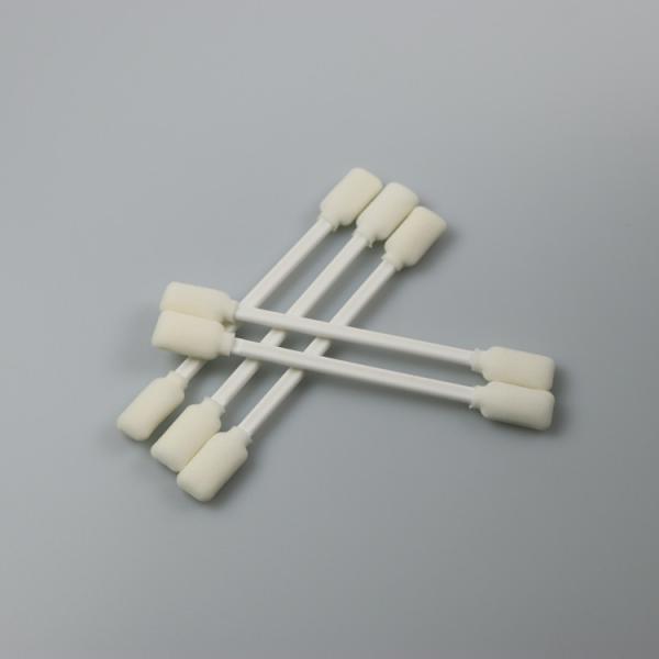Double Rectangle Foam Head White PP Handle for Printer and Plotter Cleaning Swabs
