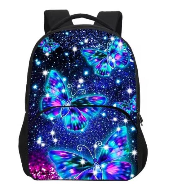 Quality Durable Fashion Butterfly Custom Printed Backpacks 13 Liters Waterproof for sale