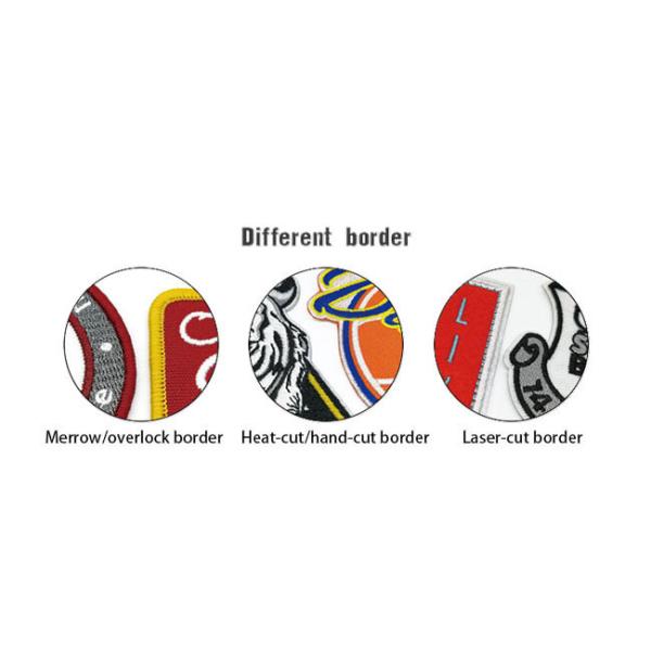 Durable Iron On Woven Patch Shape Customized Polyester Fabric Patch