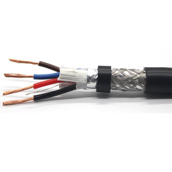 Quality RS485 RS422 RS232 4 Core Flexible Shielded 2 Twisted Pair Cable Signal Communication for sale