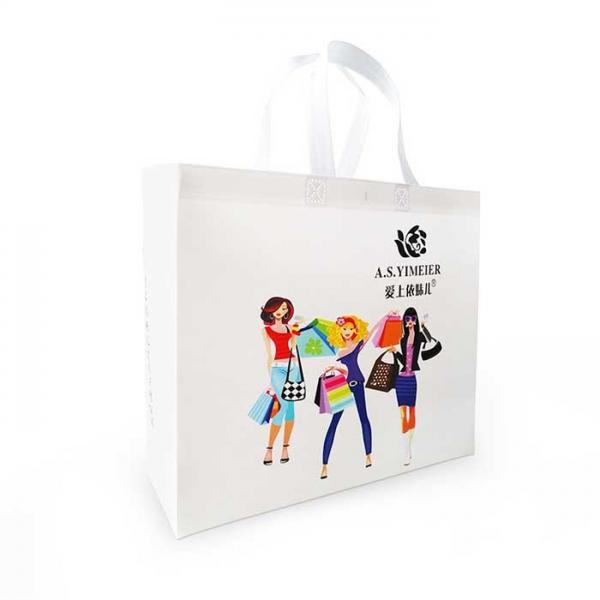 Quality Spunbonded 50Gsm Polypropylene Fabric Shopping Bags Biodegradable for sale