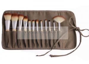 Wholesale Professional Eco Bamboo Makeup Brush Set With Gunny Brush Roll from china suppliers