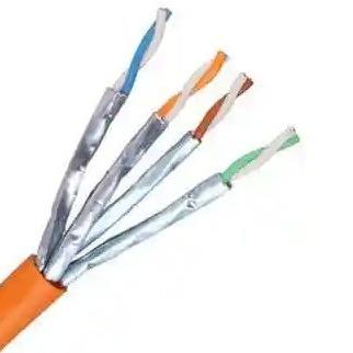 Quality SFTP CAT7A High Speed Ethernet Cable with PVC Jacket Shielded EMI/RFI Protection for sale