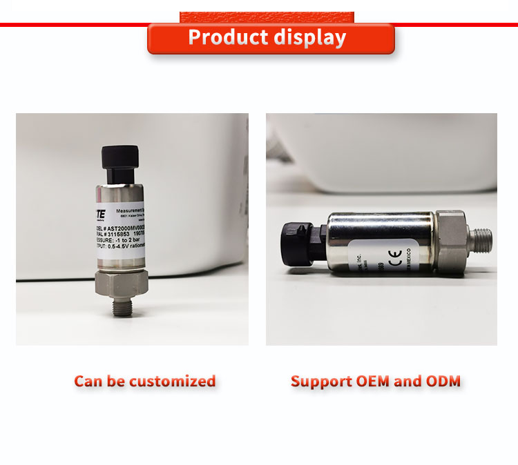 AST2000-1000 Pressure Sensors 0.5-4.5V Pressure-1-2Bar Level Sensors TE with ± 0.25% BFSL Accuracy