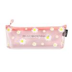 Custom Printed Pvc Hook Bag Resealable Transparent Stationery Zipper Pouch