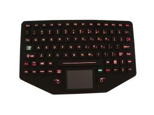 Military Ruggedized Silicone Keyboard with Backlit Touchpad EMC Standard