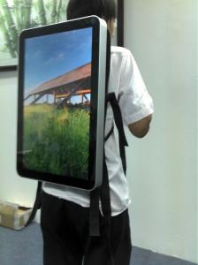 China 19 inch backpack lcd digital advertising POP playback display on sale