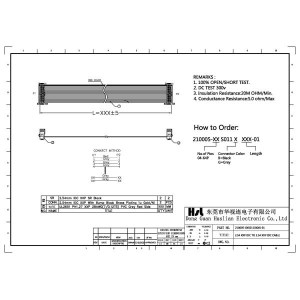 led flexibe flat ribbon cable 16pin 1.27mm pitch with IDC 2.54mm pitch connector female to female
