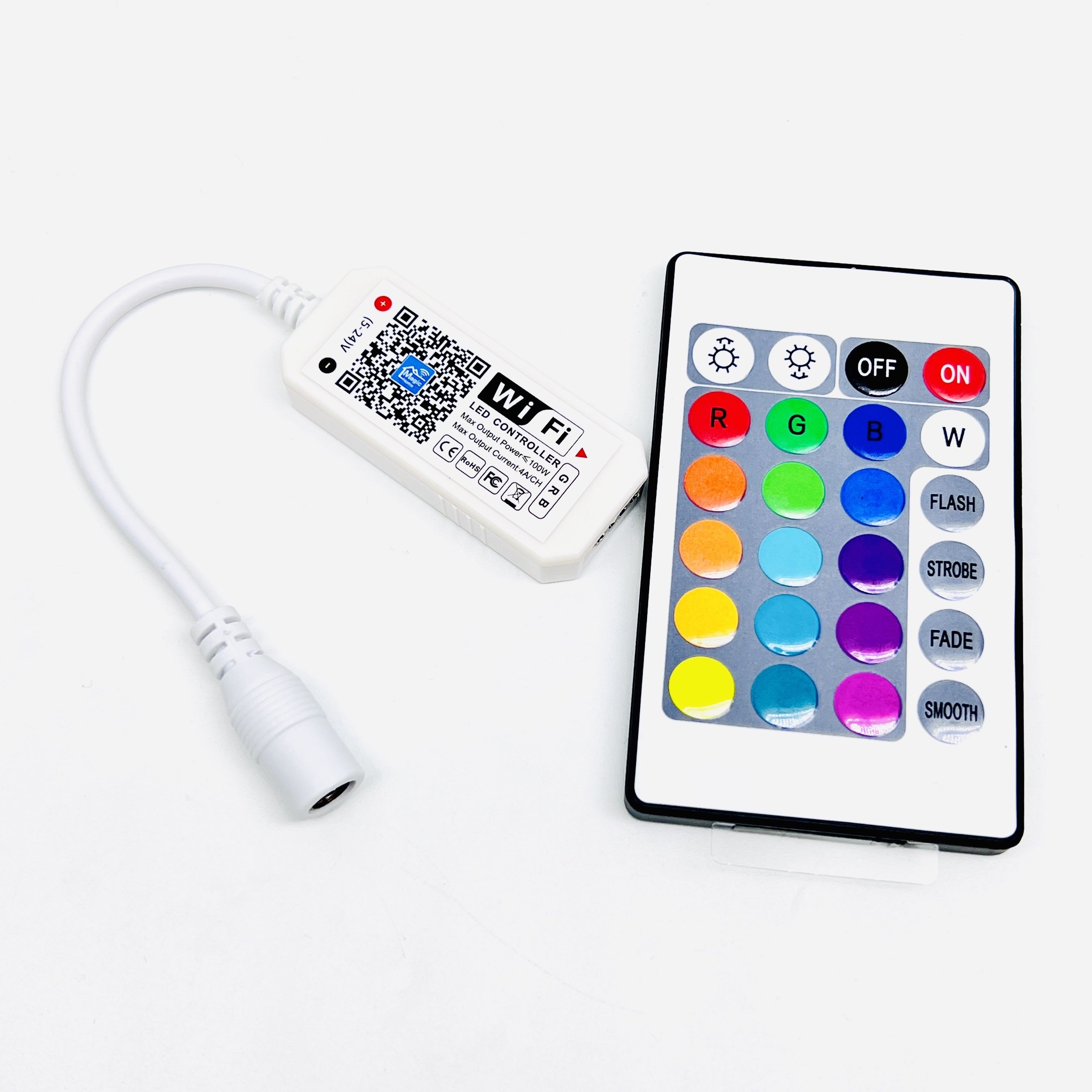 24 Keys LED Strip Smart Controller With Smartphone WiFi APP Remote Control