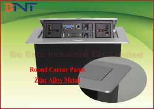Wholesale Multi Function Conference Desktop Pop Up Power Socket Box Zinc Alloy Round from china suppliers
