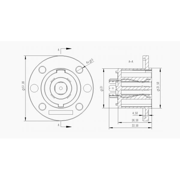 Quick Lock Rugged Durable 8 Pore 8 Pin Male Socket Chassis Industrial Electronics Accessories Loudspeaker Connector Types