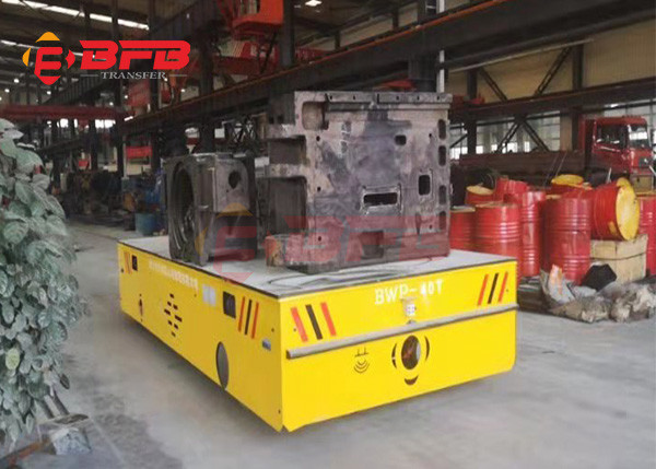 Self - Loading Trackless Transfer Cart Trolley 100MT On Concrete Floor
