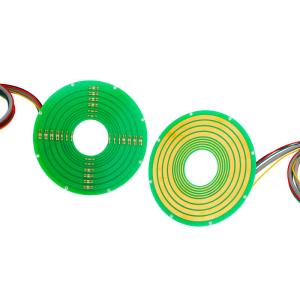 China 5 Circuits Pancake Slip Ring Transferring 12A Current Ethernet Signal on sale