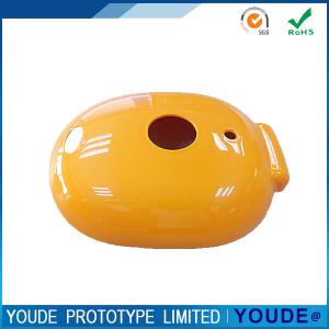 Wholesale Small Batch Custom CNC Machining Plastic Case Yellow With UV Glazing from china suppliers