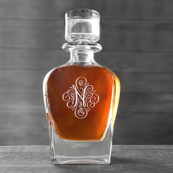 Unique Family Bar Tequila Glass Bottle Decanter with Hot Stamping Surface Handling