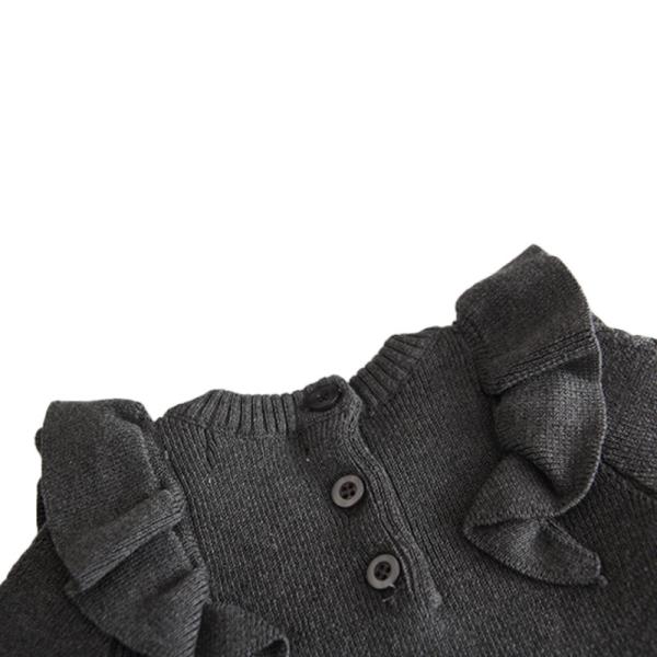 Toddler Girls Knitted Sweater Boutique Princess Dress Pink Mini Dresses For Autumn Winter