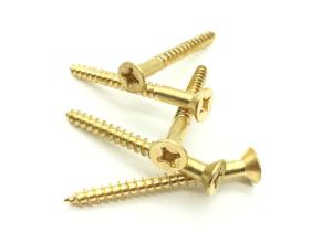 China DIN7997 Brass Cross Recessed Countersunk Head Wodd Screws Flat Head Wood Screws on sale