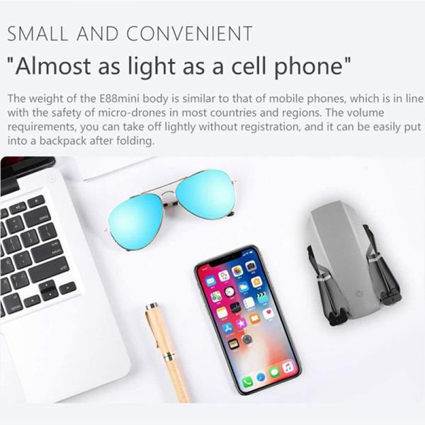 E88 110° 600mAh 4 Channel Foldable RC Quadcopter