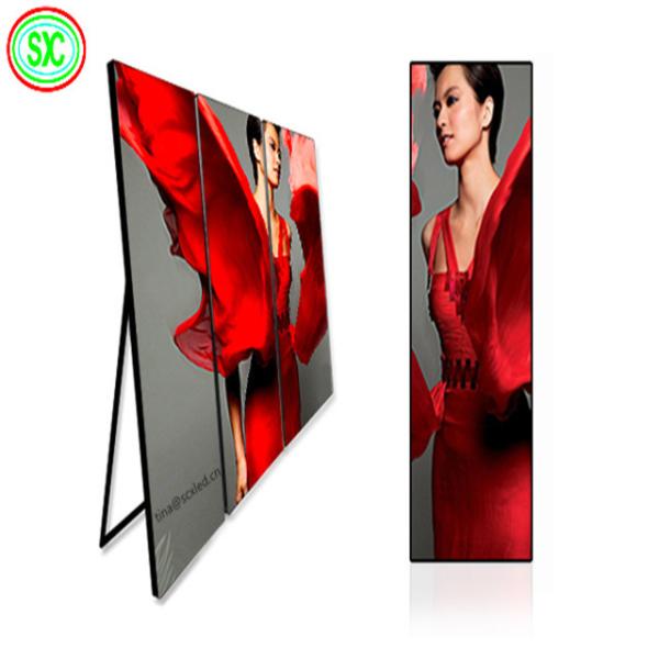 Quality Indoor P2.5 Led Poster Advertising Board LED Display Screen 4G WiFi USB Control Full Color for sale