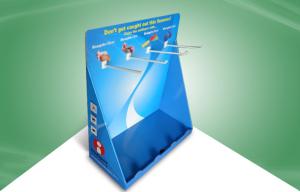 China Blue Point of Purchase Cardboard Hook Display Unit for Culicide on sale