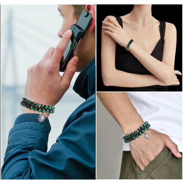 Handmade Round Green10mm Tiger Eye Bead Bracelet Crystal Healing