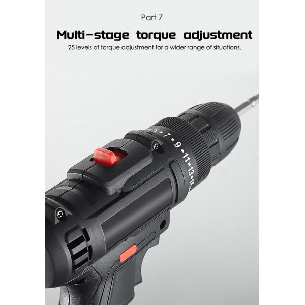 Li-Ion Cordless Electric Drill Driver 1350r/Min 21V Pistol Style