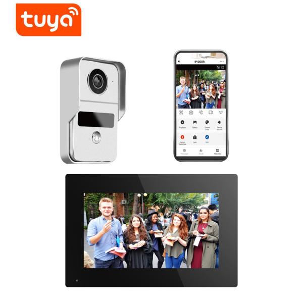 166° Angle View All Black/Silver WIFI Video Doorbell 8 Month Stand by H.264 Coded Format