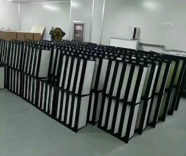 Plastic Frame / Metal Frame V Type Medium Compact Air Filter for Ventilation System