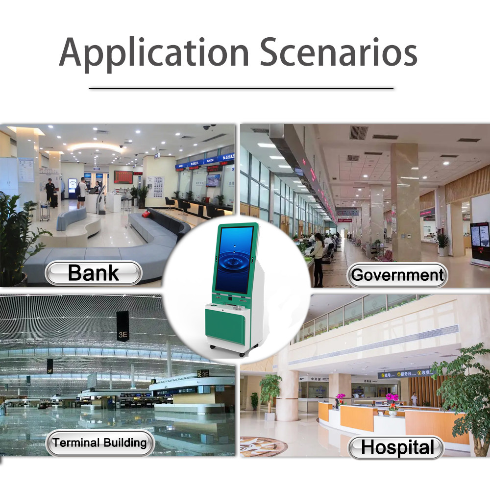 Android Windows Self Printing Kiosk Floor Standing Touch Screen Kiosk