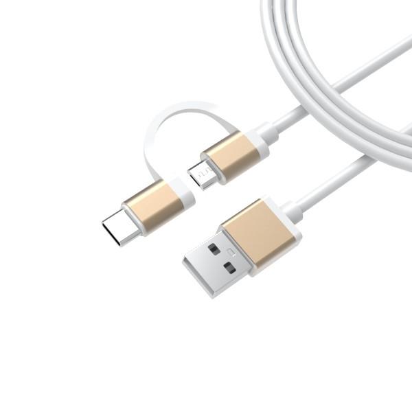 Quality 4 Pin 5V2.4A PVC 3m USB Multi Charging Cable Usb Micro To Type C for sale