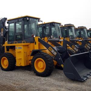 Yellow WZ30-25 XCMG Tractor With Front End Loader / Mini Backhoe Loader 1CBM 25.5T