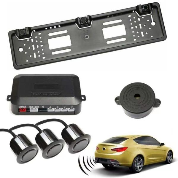 Quality Vehicle Reverse Backup Radar System with 3 Parking Sensors Distance Detection + Sound Warning for sale