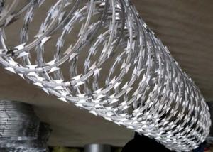Wholesale Anti Theft Single Screw Galvanized Razor Barbed Wire 13M Razor Blade Wire Fence from china suppliers