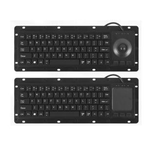 Low-cost Rugged Panelmount Plastic Keyboard With Tiny Trackball and 68 Keys
